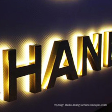 Stainless Steel Backlit Logo Sign LED Letter Light Business Signage